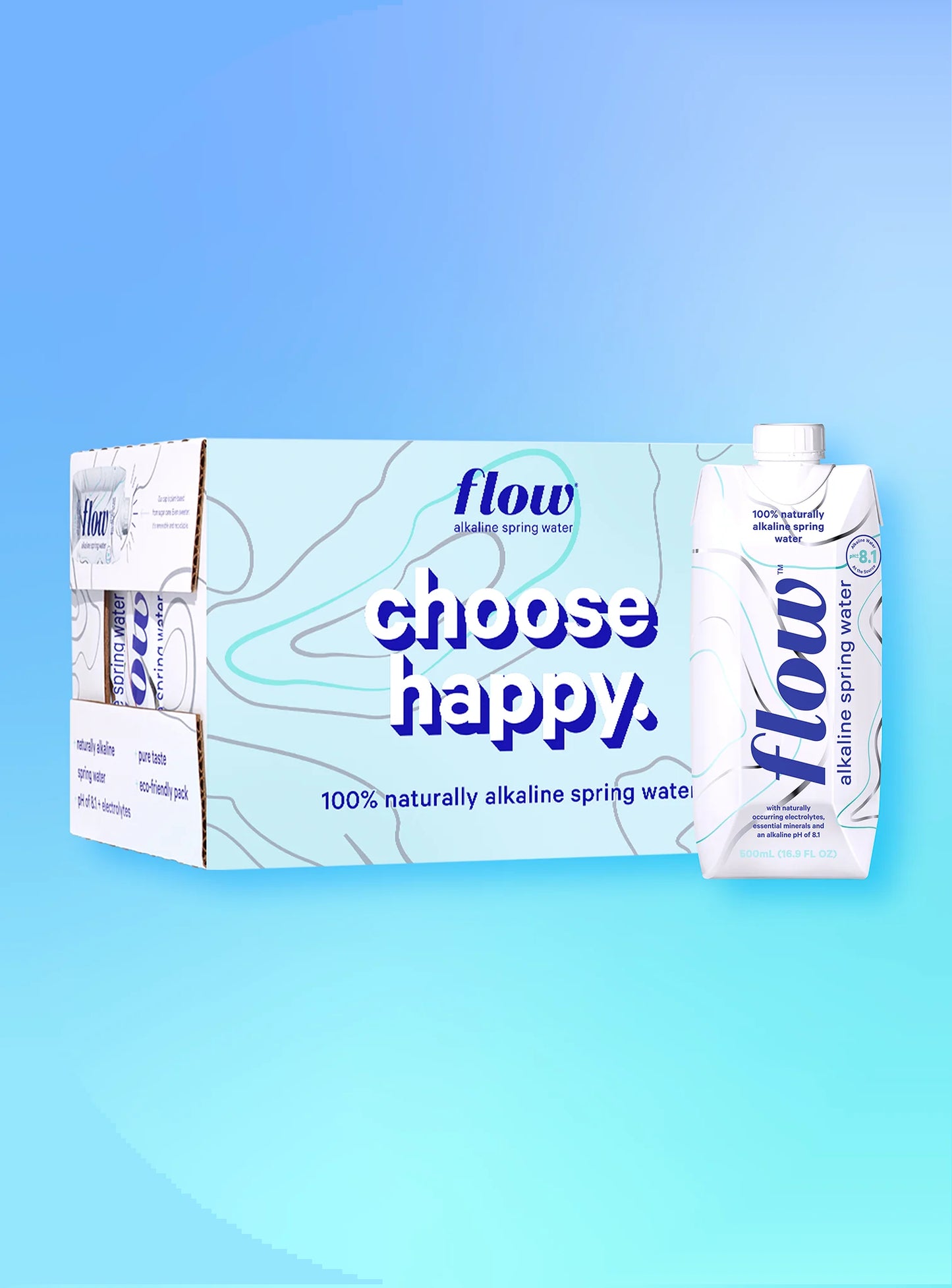 Alkaline Spring Water- 100% Natural Alkaline Spring Water, 16.9 Fl Oz, 12 Pack Bottles