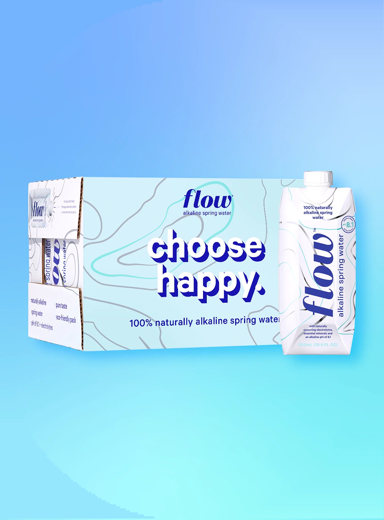 Alkaline Spring Water- 100% Natural Alkaline Spring Water, 16.9 Fl Oz, 12 Pack Bottles