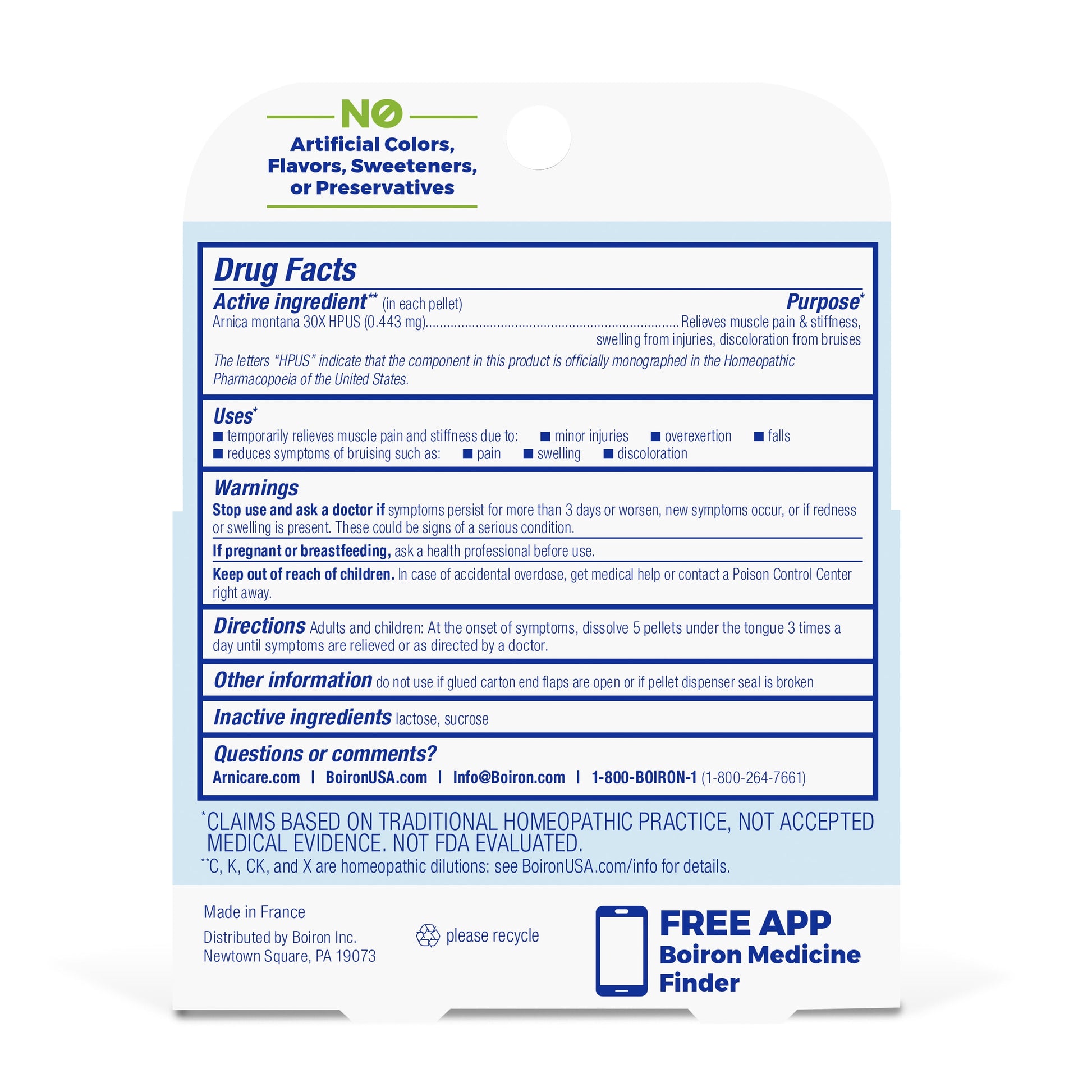 Arnica 30X Bonus Pack Pain Relief, Muscle Pain & Stiffness, Swelling from Injuries, Bruises, 3 X 80 Pellets